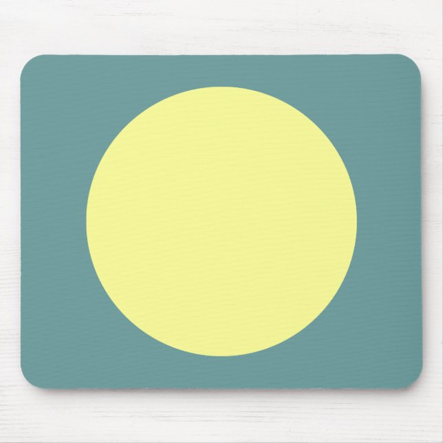 Tapis De Souris Cercle - Chalk jaune et vert océan (Devant)