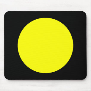 Tapis De Souris Cercle - Jaune et noir