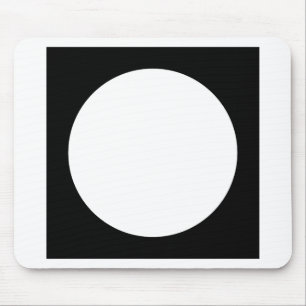 Tapis De Souris Cercle noir et blanc, conception géométrique sim
