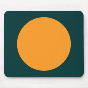 Tapis De Souris Cercle - Orange clair avec Vert Dk