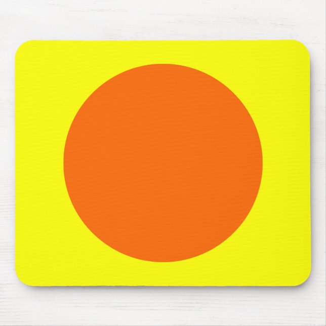 Tapis De Souris Cercle - orange et jaune (Devant)