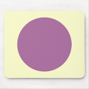 Tapis De Souris Cercle - Plum poussiéreux sur jaune pâle