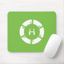 Cercle SciFi Futuriste Avec Monogramme Vert Person