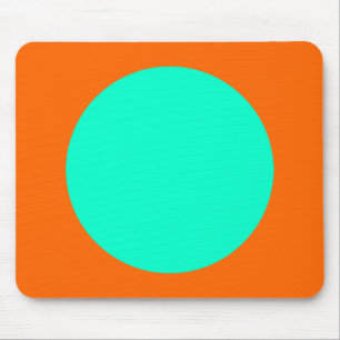 Tapis De Souris Cercle - Turquoise et orange