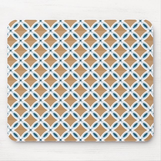 Tapis De Souris Cercles avec motif de lentille et diamant (Devant)