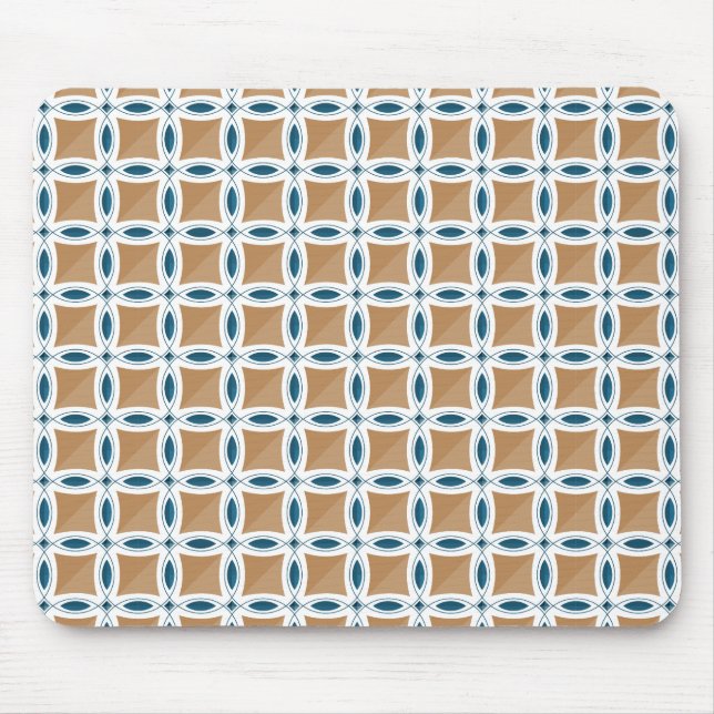 Tapis De Souris Cercles avec motif de lentille et diamant (Devant)