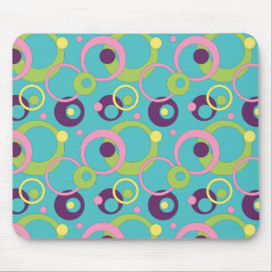 Tapis De Souris Cercles bleus funky Mousepad