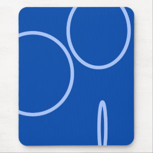 Tapis De Souris Cercles et boucle sur bleu