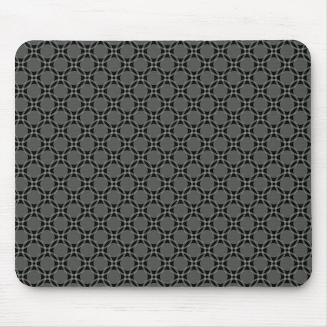 Tapis De Souris Cercles gris foncé Mousepad (Devant)