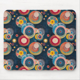 Tapis De Souris Cercles modernistes du milieu du siècle dans le st