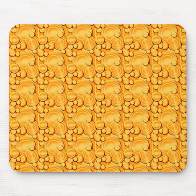 Tapis De Souris Cercles orange (Devant)