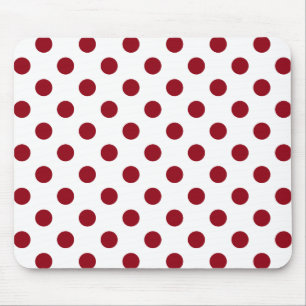 Tapis De Souris Cercles Pois rouges Crimson