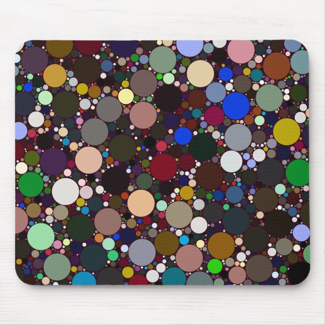 Tapis De Souris Cercles Prismatiques Emballés (Devant)