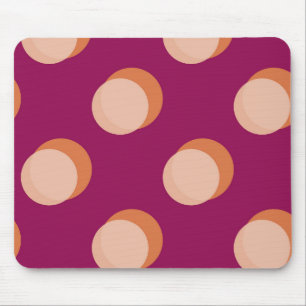 Tapis De Souris Cercles Rétro et Motif Gras Ombres Violet