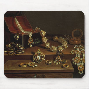 Tapis De Souris Cercueil de bijoux sur une table