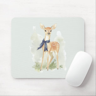Tapis De Souris Cerf au ruban bleu