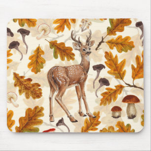 Tapis De Souris Cerf dans la forêt automnale