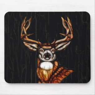 Tapis De Souris Cerf en bois rustique personnalisé de campagne