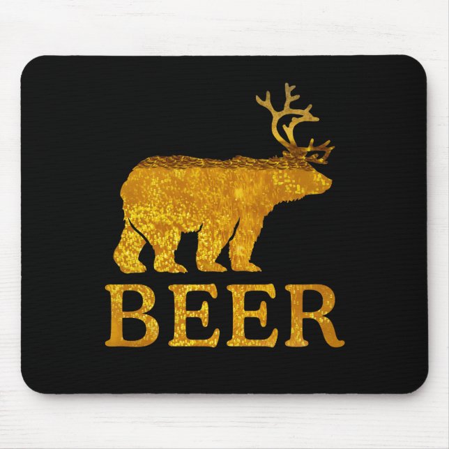 Tapis De Souris Cerfs communs ou bière frais d'ours (Devant)