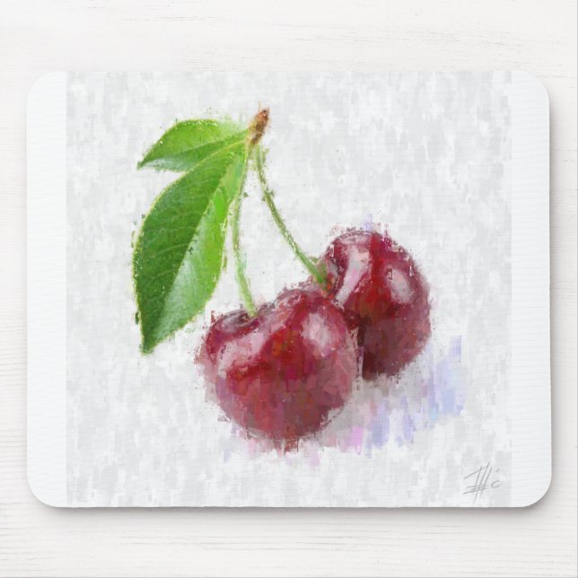 Tapis De Souris Cerises rouges (Devant)
