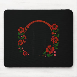 Tapis De Souris Cerisiers Pékinois Fleurs Chien Japonais Amusant