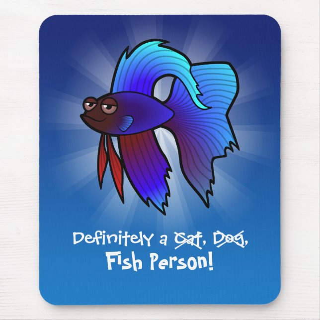 Tapis De Souris Certainement une personne du poisson (betta fish) (Devant)