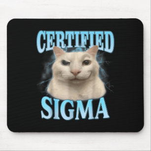 Tapis De Souris Certifié Sigma Funny Chat Mème Humoristique Plaisa
