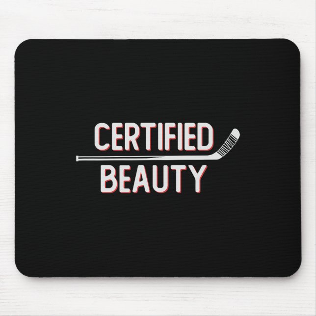 Tapis De Souris Certified Beauty Funny Ice Hockey Slang Wheel Snip (Devant)