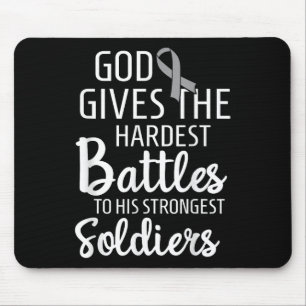Tapis De Souris Cerveau Cancer Survivant Motivational Grey Ri