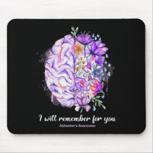 Tapis De Souris Cerveau fleur sauvage Se Souvient De Vous Cerveau
