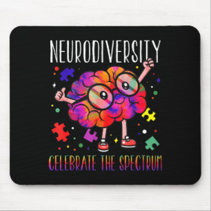 Tapis De Souris Cerveau neurodiversité asd adhd autisme prise de c