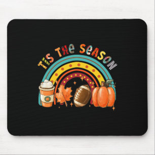 Tapis De Souris C'Est La Saison Citrouille De Football Épice Autom