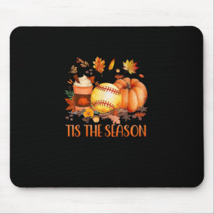Tapis De Souris C'Est La Saison Citrouille Leaf Latte Fall Softbal