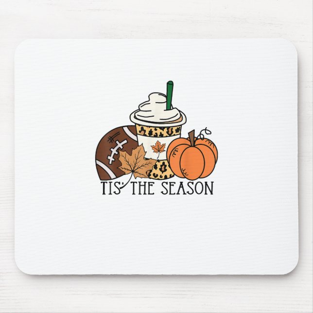 Tapis De Souris C'Est La Saison Citrouille Thanksgiving Football M (Devant)