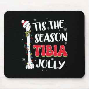 Tapis De Souris C'est la saison Tibia Os à Joyeux Noël Orthopédiqu
