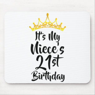 Tapis De Souris C'est l'anniversaire des 21 ans de ma nièce Couron