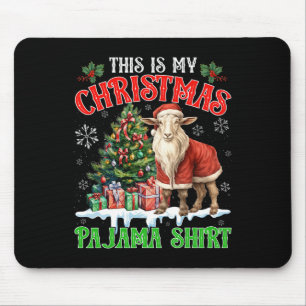 Tapis De Souris C'est ma chemise de pyjama de Noël Santa Goat Farm