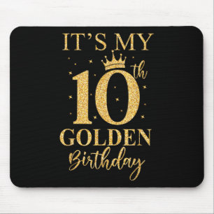 Tapis De Souris C'est mon 10e anniversaire d'or 10 ans Anniversair