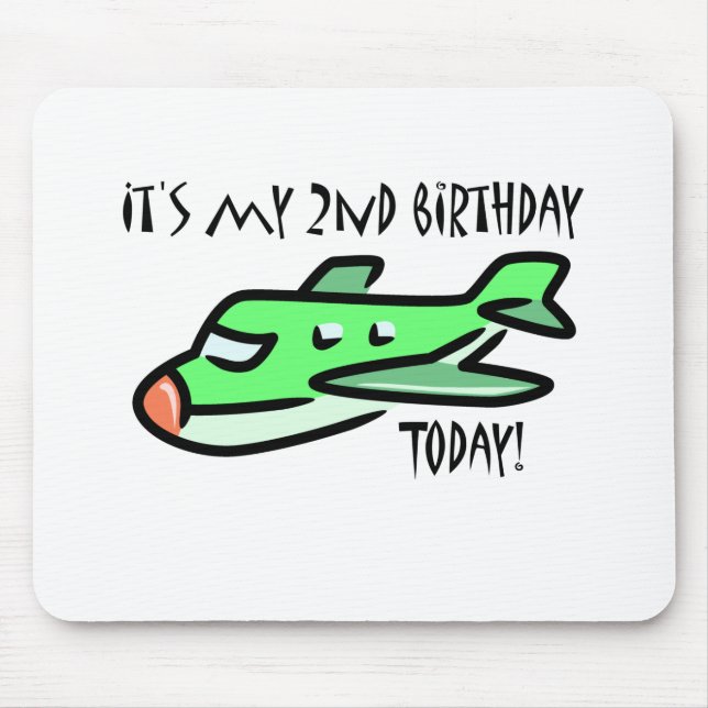 Tapis De Souris C'est mon 2e anniversaire aujourd'hui (Devant)
