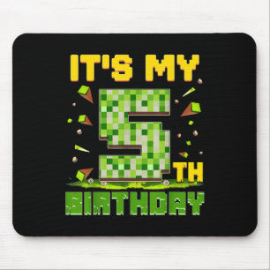 Tapis De Souris C'est mon 5e anniversaire garçon 5 ans Anniversair