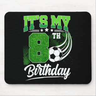 Tapis De Souris C'est mon 8ème anniversaire garçon ballon de footb