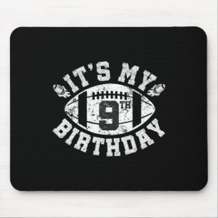 Tapis De Souris C'est mon 9e anniversaire garçon joueur de footbal
