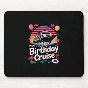 Tapis De Souris C'est mon anniversaire Croisière Mignon Rose Mer V