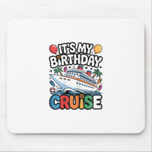 Tapis De Souris C'est mon anniversaire Croisière Mignon Rose Mer V
