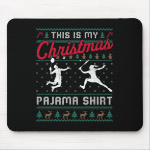 Tapis De Souris C'Est Mon Jeu De Noël Badminton Laid