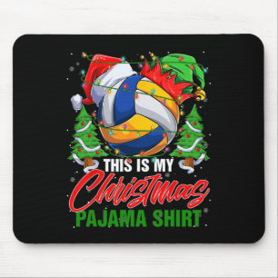 Tapis De Souris C'Est Mon Pajama De Noël Volleyball Ball Père Noël