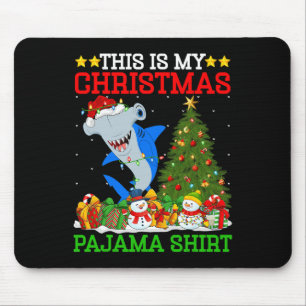 Tapis De Souris C'Est Mon Pyjamas De Noël Hammerhead Shark Chri