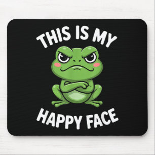 Tapis De Souris C'est Mon Visage Heureux Drôle De Grenouille Colèr