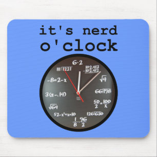 Tapis De Souris C'est Nerd O'Clock Funny Horloge Mousepad Mouse Pa