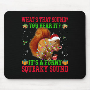 Tapis De Souris C'est un écureuil de Noël avec un son couinant amu